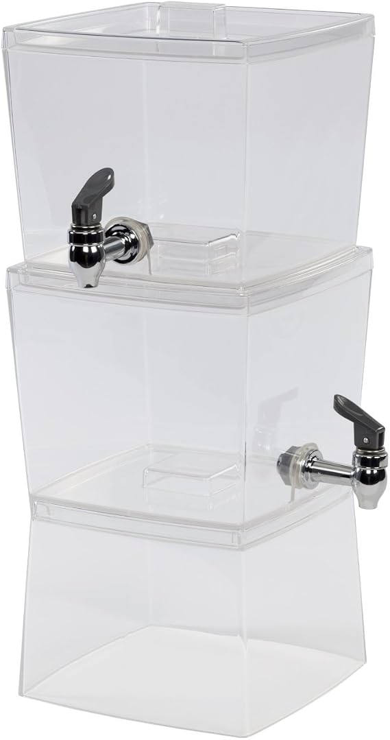 CreativeWare 2 Units 1.5 gallon Stacking Beverage Dispenser