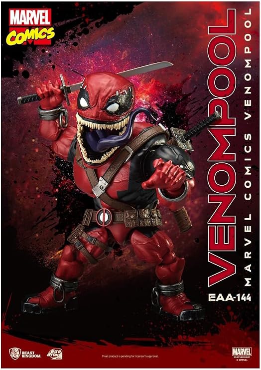 Beast Kingdom Marvel Comics: Venompool EAA-144 Egg Attack Action Figure, Multicolor