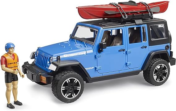 Bruder Jeep Wrangler Unlimited Rubicon, Canoe And Driver Toy