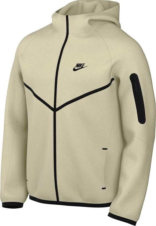 Nike Tech Men's Full-Zip Windrunner Hoodie (HV0949-234, Light Khaki/Black) Size Medium