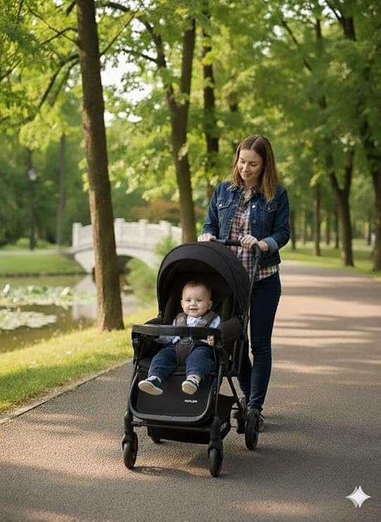 Milano QL Çift Yönlü Bebek Arabası (SİYAH)