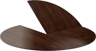 Folding Round Table Top Protector Replace Table Top, No Legs Foldable Table Top Extender, 47~94 Diameter, Space Saving Temporary Table TopWalnut,94