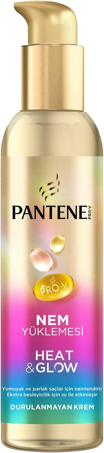 PANTENE Nem Yüklemesi Heat & Glow Durulanmayan Krem 135 ml