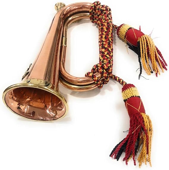 Civil Era Solid Copper Bugle US Military Cavalry Horn Handmade Musical Instrument Classic Style Horn