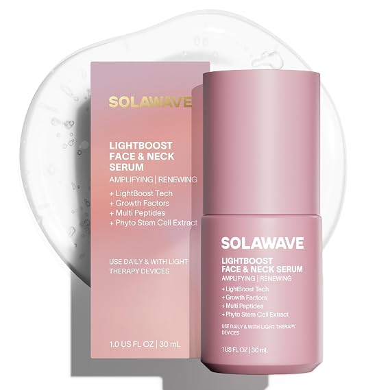 Solawave LightBoost Red Light Therapy Serum for Face & Neck