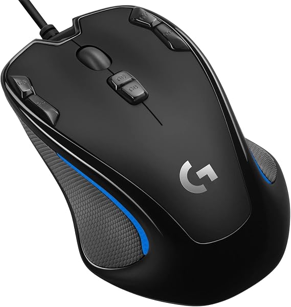 Logitech G300s Gaming Mouse | 2,5K Sensor, 2500DPI, RGB, Lightweight, 9 Programmable Controls, Onboard Memory, PC/Mac Compatible - Black