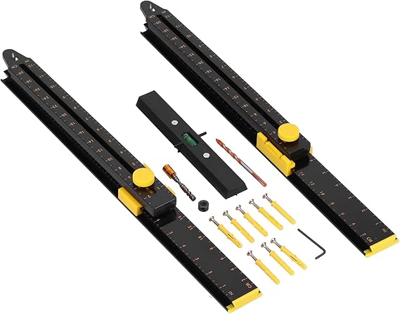 Frame Positioning Punch Tool | Aluminum Alloy Level Square with Drill Bits | Quick Hole Punch for Photo Frame Installation/Wall Hanging | Complete Kit 660g