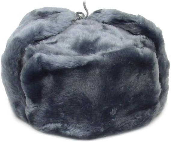 Russian Winter Hat Ushanka Gray*Size XL (Metric 62)