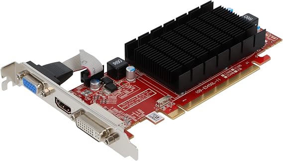 VisionTek Radeon HD 5450 1GB DDR3 4K Resolution Support Graphics Card HDMI, DVI, VGA Outputs Multi-Monitor Support 7.1 Channels of Surround Sound over HDM Suitable Graphic Card for Gaming PC