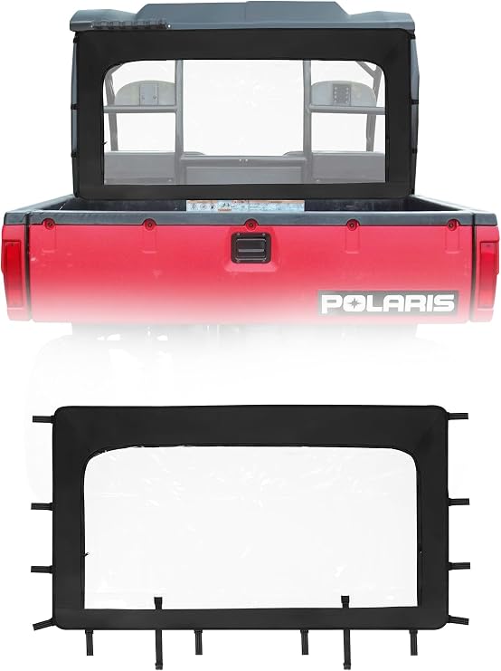 ZIDIYORUO UTV Rear Soft Windshield for Polaris Ranger 500/700/Crew