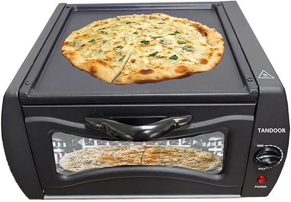 Mini Electric Tandoor Oven, 15L Pizza Oven with Baking Tray, Grill Net, Grill Tongs, for Lahmacun Manakish Naan Bread Chapati Roti