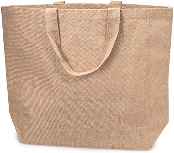 Travel Luggage Jute Totes Beach Bags Burlap Shopper Weekender Daily Use Carryall (Extra Large (24" x 19" x 6"))