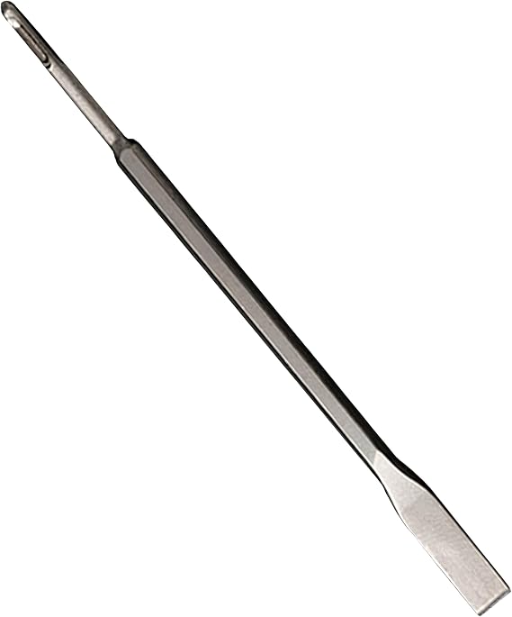 16-Inch SDS Plus Chisel, 3/4 Inch Flat Chisel with Sds Plus Shank Ideal for Concrete Demolition, Tile Removal Chisel Tool for SDS Plus Hammer Drill Attachment