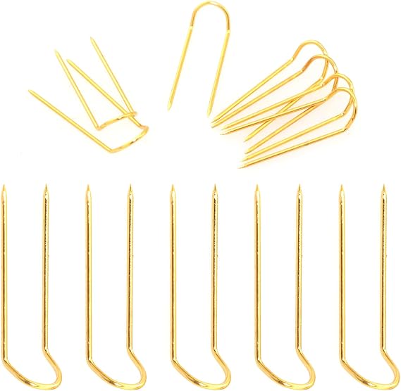 50PCS 23mm U-Shaped Stainless Steel Sewing Pins Multipurpose Straight Pins U-pins Fork Pins Needlecrafts Pins Double Blocking Pins Stainless Steel Sewing Pins ht Pins
