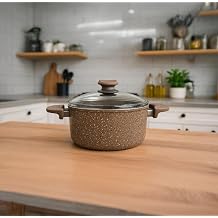 Oms Collection 20X10 cm Granite Deep Pot Brown
