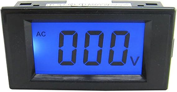 Blue LCD Digital Volt Panel Meter Voltmeter AC 0-600V 4 Wire