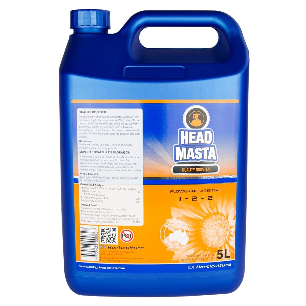 Head Masta 1 Liter - Plant Nutrient and Supplement, Increase Taste, Flavor and Potency, Increase Oils, Increase Quality of Flowers