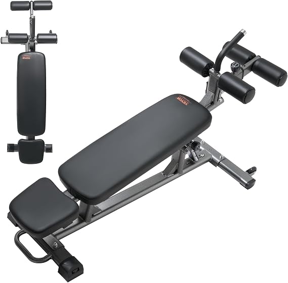 VEVOR Sit Up Bench, Decline Ab Bench with Reverse Crunch Handle, with 4 Adjustable Height Settings, Heavy Duty Steel, 1000 Lbs Capacity, for Home Gym Workouts, Strength Training, Full Body Muscles