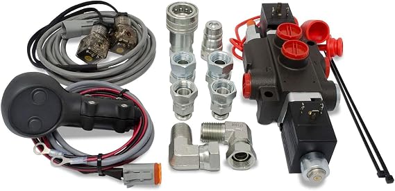 Hydraulic Third Function Valve Kit w/Joystick Handle for Tractor/Loader, 1/2" AG Couplers