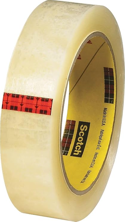 3M 600172IND Light-Duty Packaging Tape - High Clarity, 1" x 72yds, 3" Core, Transparent
