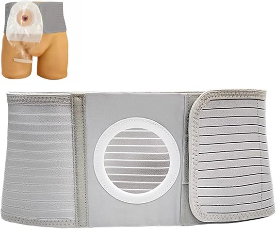 Adjustable Ostomy Belt for Men & Women, Colostomy Belt Ostomy Support Belt, Abdominal Hernia Belt, Soft and Comfortable, for Daily Wear and Sports(S)