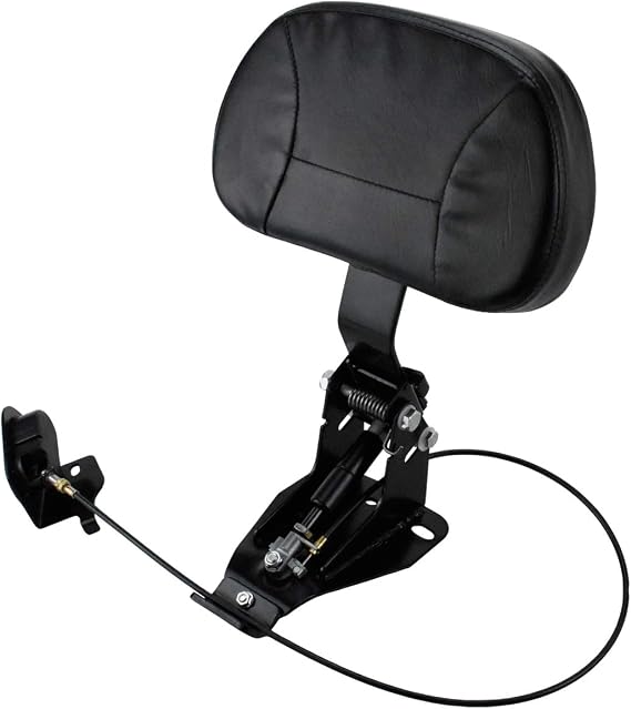 Adjustable Driver Backrest with Mounting Kit Compatible with Harley Touring Models 2009-2025 Street Glide, Road Glide, Road King, Ultra Limited, Electra Glide, CVO (Black B)