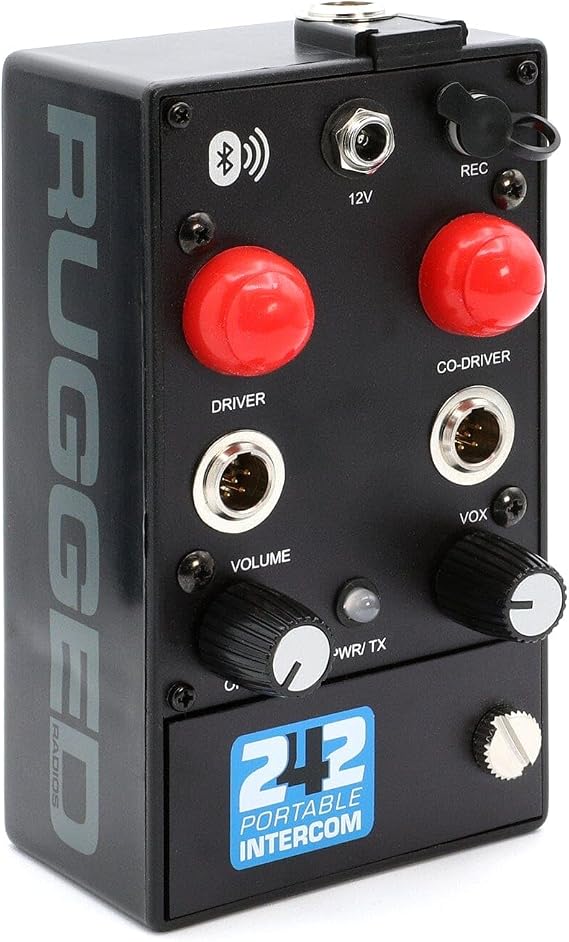 Rugged Radios 2 Person Portable UTV SXS in Car Communication Intercom for Off Road with Bluetooth