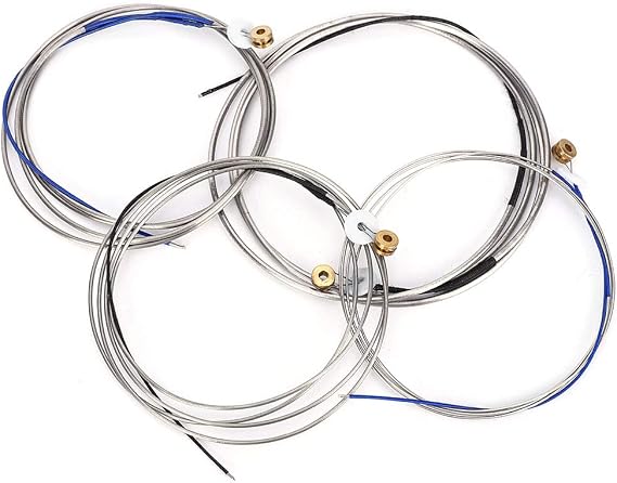 Double Bass String, Professional Double Bass Steel Wire String Music Instrument Accessory for Bass Double Bass Strings 3 4 Set Double Bass Strings 3/4 Set Upright Double Bass Strings Double Bass