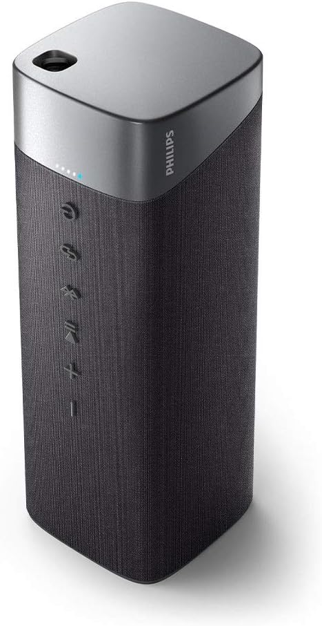 Philips Bluetooth Hoparlör/Kablosuz Hoparlör Mikrofonlu / IPX7 Su Geçirmez, Taşınabilir, 12 Saat Çalma Süresi, Şık Tasarım, 8,15 cm (3,15 inç) Geniş Bant Sürücü TAS5505/00 - Gri