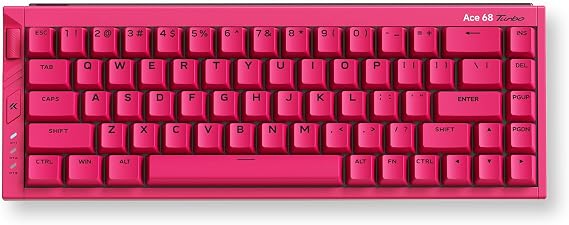 MCHOSE Ace 68 Turbo Hall Effect Gaming Keyboard, 65% CNC Aluminum, Rapid Trigger, 16K/8K Polling, Adjustable Actuation, RGB USB-C Red