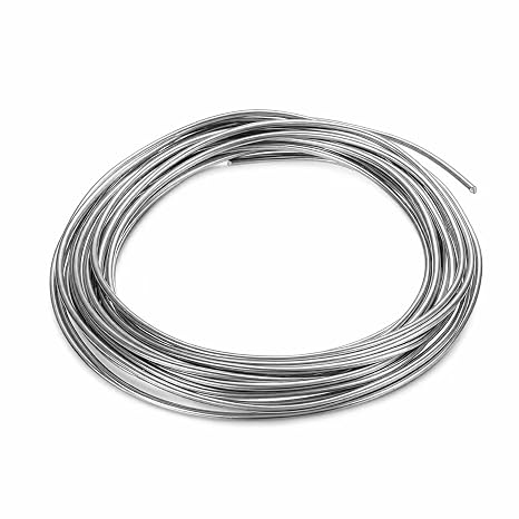 99.99% High Purity Zinc Wire Soft Beading Wire for School Lab Scientific Experiment Zinc Wire Tool Length 1000mm (1.2mm)