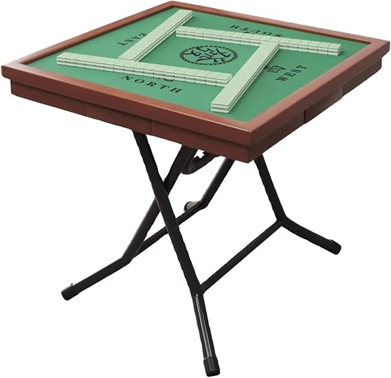 Folding Mahjong Table Mahjong Table Household Folding Chess And Card Hand Rubbing Simple Manual Square Small(Color3)