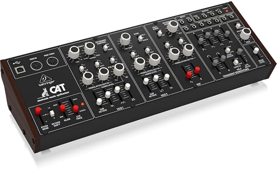 Behringer CAT Paraphonic Analog Synthesizer - Dual VCO Eurorack Module Synth with 4 Mixable Waveforms, External Sequencer Support, and 16-Voice Poly Chain for Professional Synthesiser Setup