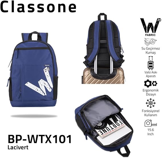 Classone BP-WTX101 WTXpro Series15.6 inch Macbook, Notebook, Laptop, Bag-Navy Blue