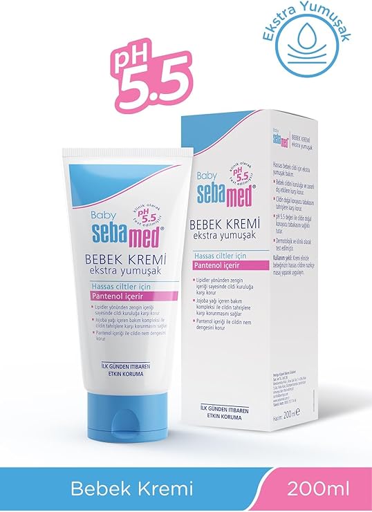 Sebamed Baby Sensitive Skin Panthenol Contained Extra Soft Baby Cream Effective Against Skin Dryness 200 ml