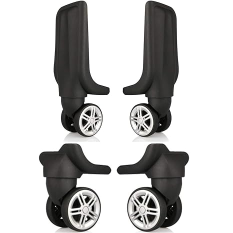 360 Degree Swivel Mute Repair Replacement Luggage Wheel Suitcase Wheels Parts Spinner (DiLong W140#) (Set of 2 Pair)