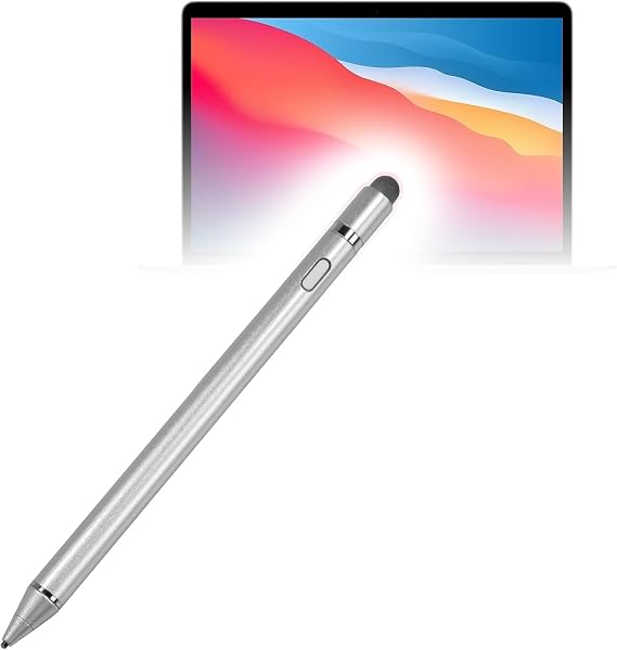 BoxWave Stylus Pen Compatible with Apple MacBook Air (13-inch M1 2020) - AccuPoint Active Stylus, Electronic Stylus with Ultra Fine Tip - Metallic Silver