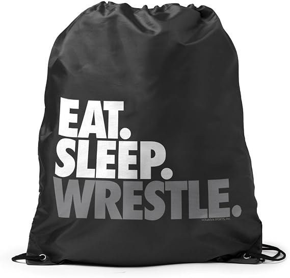 ChalkTalkSPORTS Wrestling Drawstring Bag - Eat Sleep Wrestle
