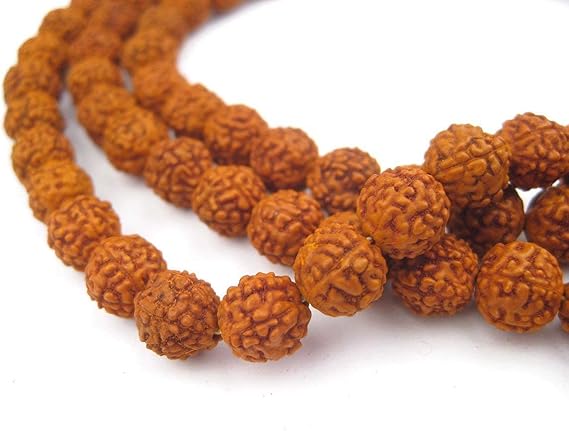 Storite Rudraksha Rudraksh Japa Mala Rosary 108 + 1 Prayer Beads 8Mm