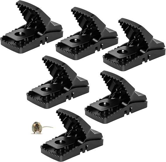 Mouse Traps, 6 Pack Large Size, Heavy Duty Reusable Snap Traps for Mice, Instant Kill, High Sensitivity Rodent Catchers for Indoor & Outdoor Use, Easy to Set & Clean, Safe & Effective