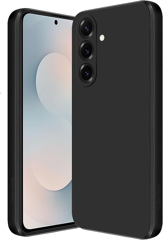 Liquid Silicone Case for Samsung Galaxy S25 FE Case, [Camera Protection] Silky-soft touch Phone Case for Samsung S25FE Cover with Microfiber Lining, Black