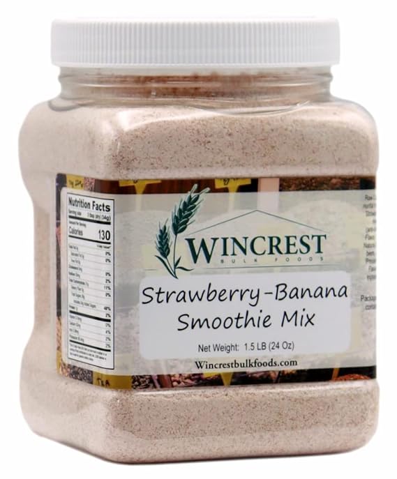 Strawberry Banana Smoothie Mix ~ 1.5 Lb Container