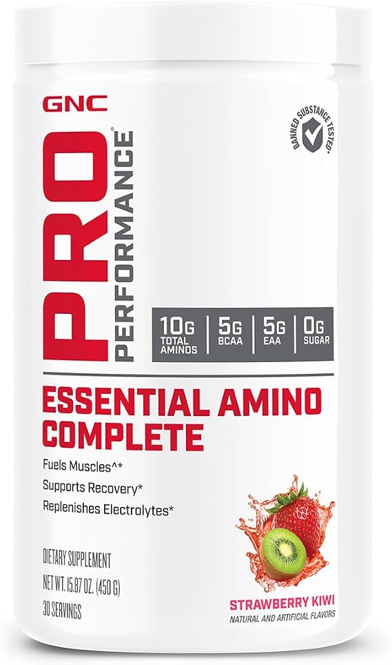 GNC Pro Performance Essential Amino Complete, Strawberry Kiwi, 15.87 oz., Supports Muscle Recovery