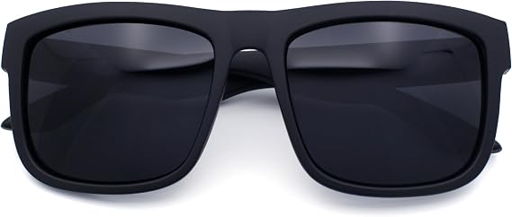 Kush Mens All Black Gangster Oversize Horn Rim Cholo Sunglasses