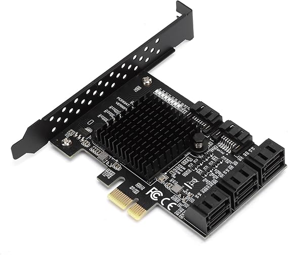 PCE8SAT-M01 PCI-E to SATA 3.0 Expansion Card, 8-Port, Compatible with SATA 6G/3G/1.5G, PCI-E 1X 2X 4X 8X 16X Interface