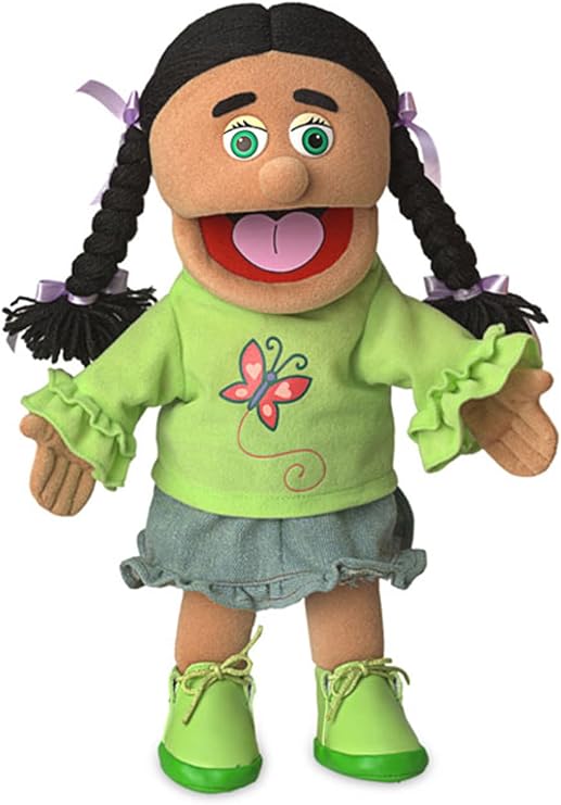 14" Jasmine, Hispanic Girl, Hand Puppet