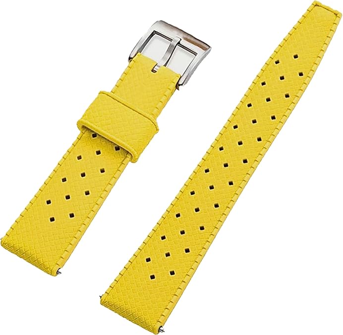 Rubber Watch Strap 20mm 22mm Quick Release Tropical Style Universal Rubber Watch Band Replacement band Strap for Men Women