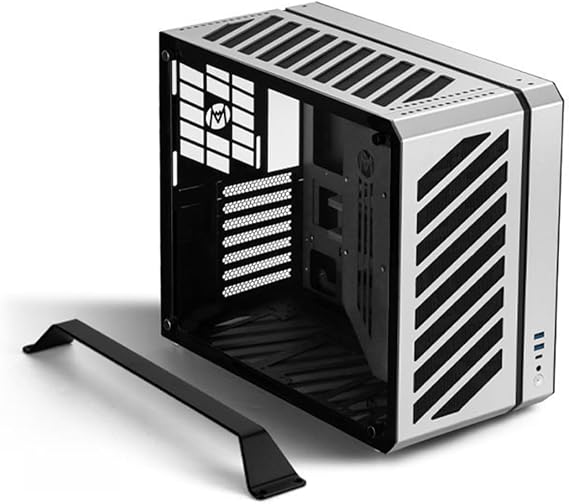 Mechanic master C34Pro Flagship ATX/EATX 10.6" Case - 360mm Water Cooling / Case Pattern Design with Desktop Handle / Ultra Long GPU "Moonlight Silver"
