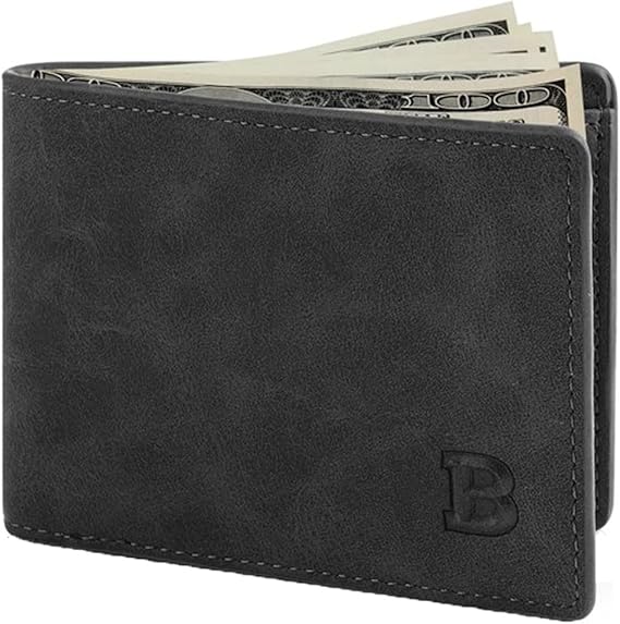 Wallet for Men, Leather Slim Minimalist Front Pocket Rfid Blocking Bifold Wallets for Men,Thin Wallet for Men