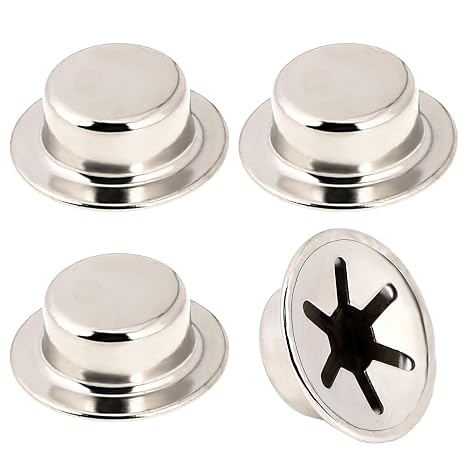 Push on Pushnut Cap Fits 5/8 Inch Axles, 4 Pack Spring Steel Permanent Washer Caps with Mechanical Zinc Plating for Hand Trucks, Rolling Bins and Lawn Push Wagons,Alternative for Cotter Pins